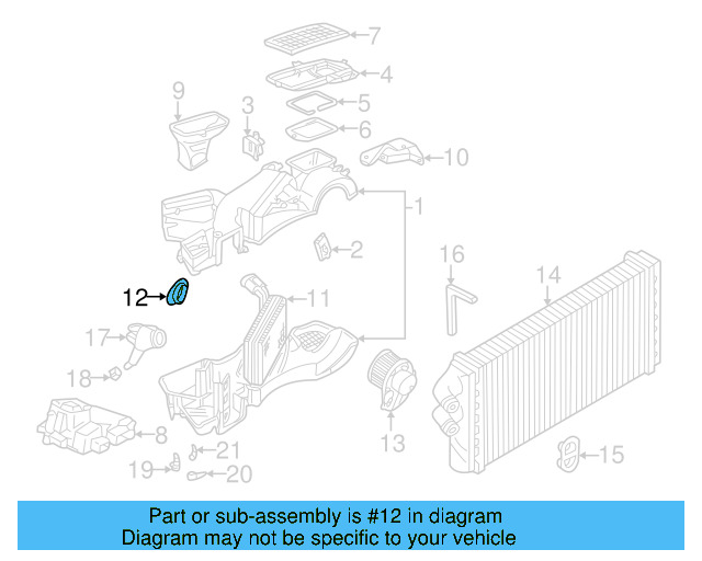 Evaporator Core Grommet 8D0-820-119-A - View 7