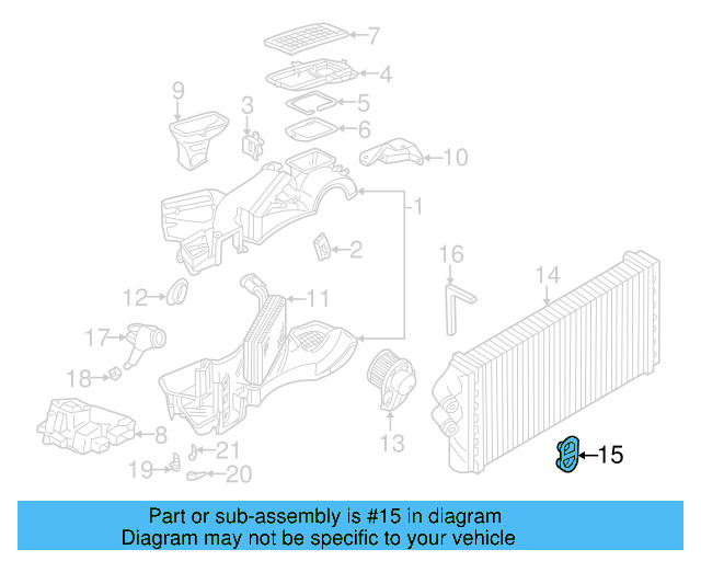 Heater Core Grommet 8D0-819-699-B - View 11