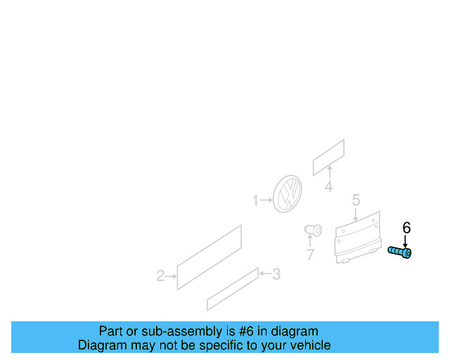 License Bracket Screw N-101-703-03 - View 7