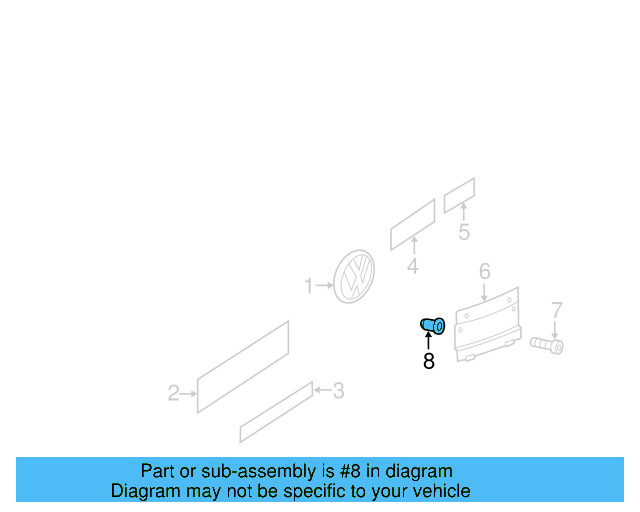 License Bracket Nut WHT-007-341 - View 30