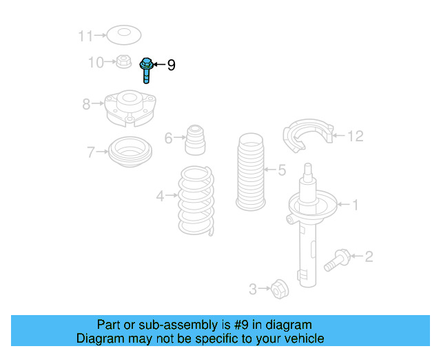 Strut Mount Bolt WHT-008-926 - View 11
