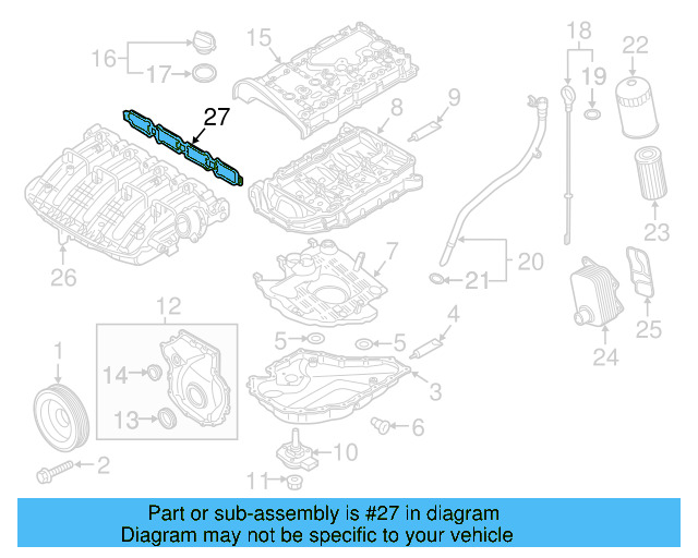 Manifold Gasket 06K-129-717-A - View 5
