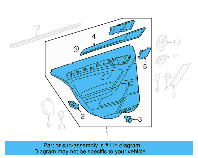 Door Trim Panel 5GM867012AHDGX - View 5