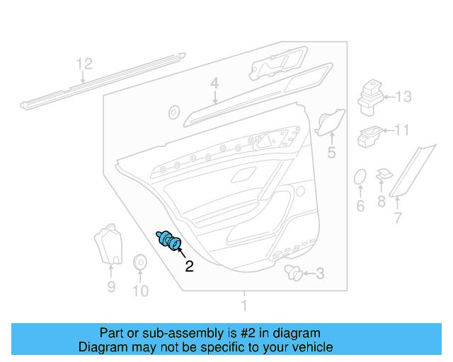 Door Trim Panel Retainer Clip 5G0-868-563 - View 64