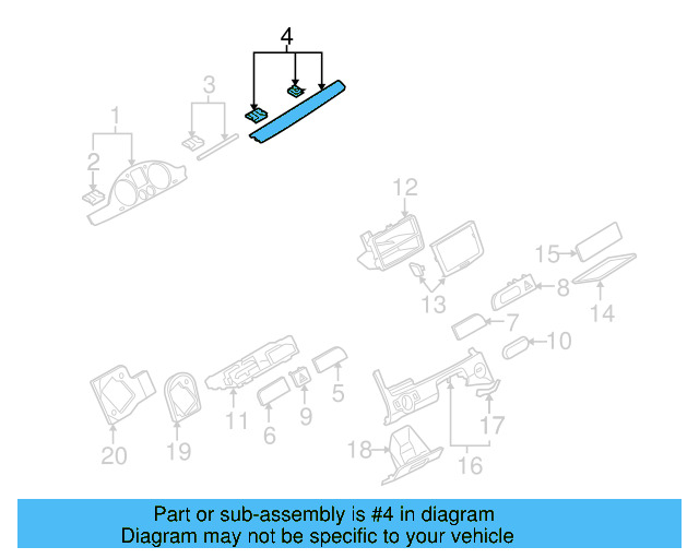 Trim Molding 3C1-857-212-AD-3H5 - View 4