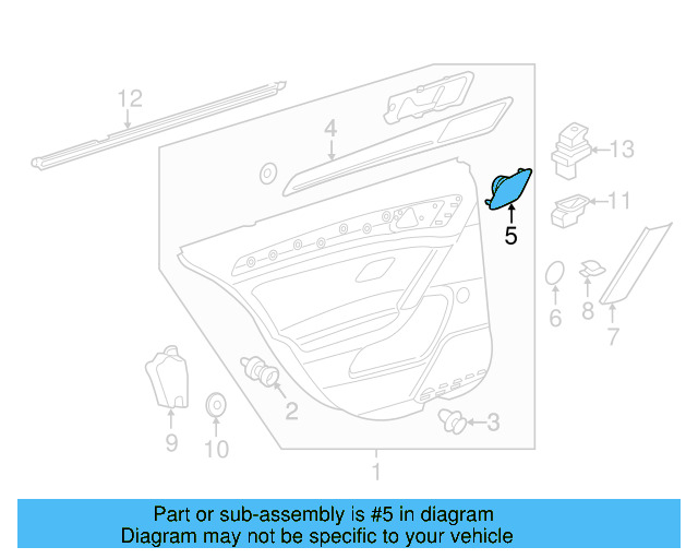 Door Trim Panel Retainer Clip 3AA-868-243-A - View 20