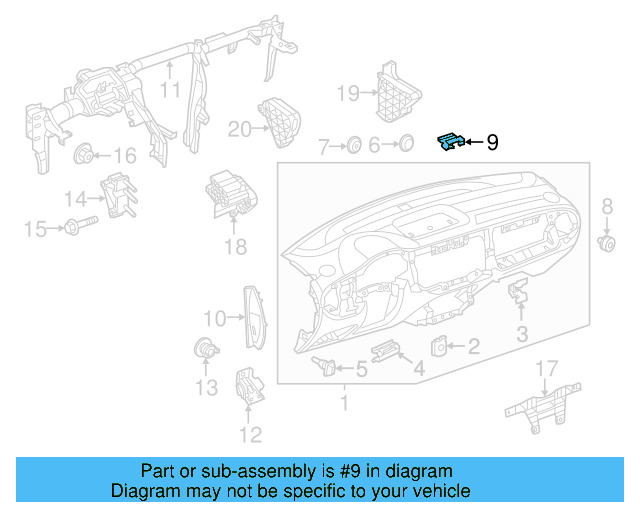 Instrument Panel Grommet 5C5-857-949