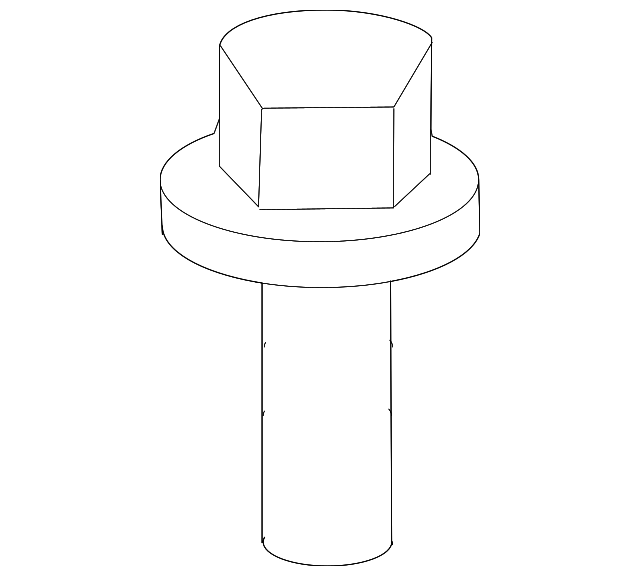 Bumper Cover Support Rail Bolt 6N0-807-199 - View 12