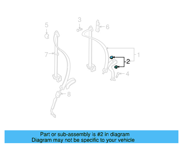 Retractor Assembly Knob 443-857-847-B-E59 - View 6
