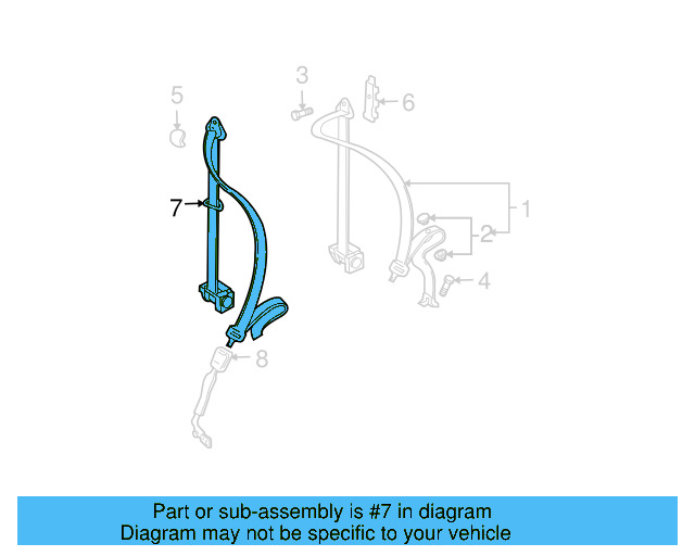 Seat Belt Guide 1Z0-857-817 - View 24