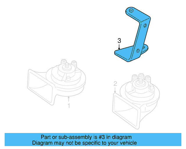 Horn Bracket 3B7-951-181-C - View 2