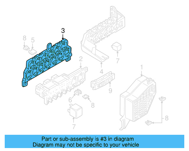 Relay & Fuse Plt Mount 8D0-937-503-E - View 6