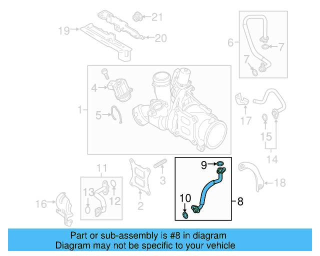 Oil Return Line 06K-145-735-L - View 12
