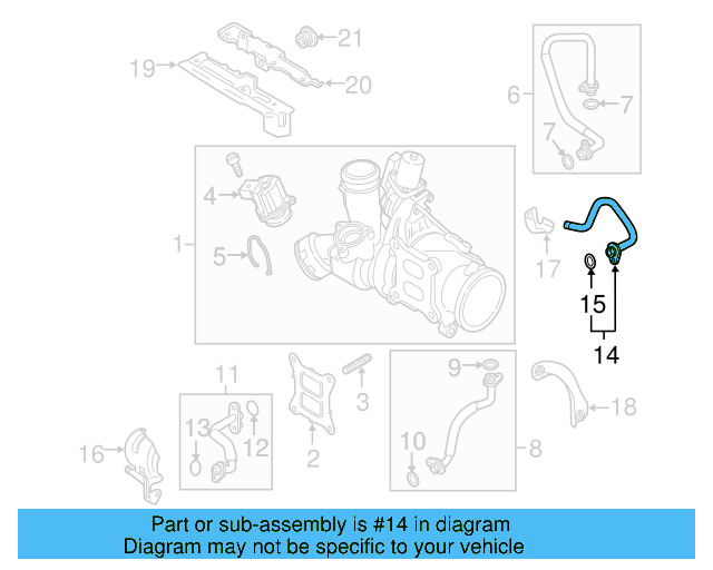 Water Outlet Pipe 06K-121-492-M - View 10