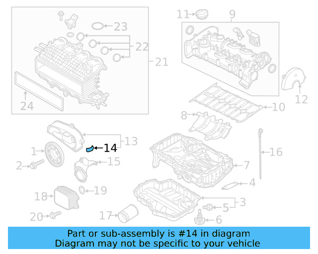 Inner Timing Cover Retainer Clip 026-109-150-A - View 4