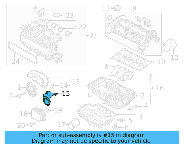Lower Timing Cover 05C-109-175 - View 5