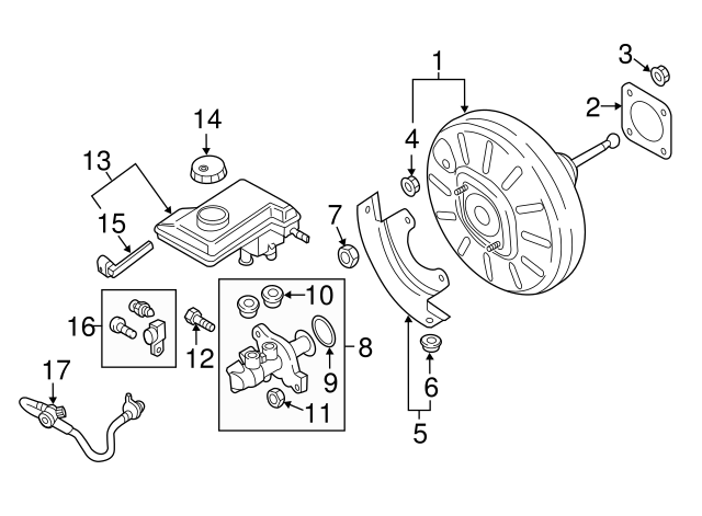 Power Brake Booster Gasket 5Q0-612-161-B