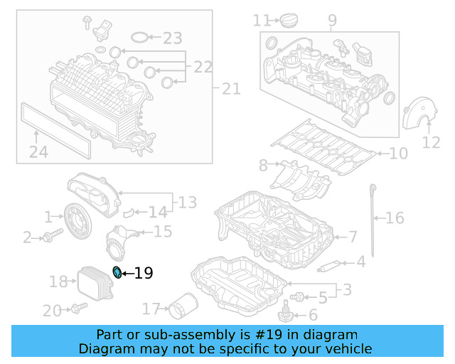 Oil Cooler Seal 04E-115-111-D - View 14