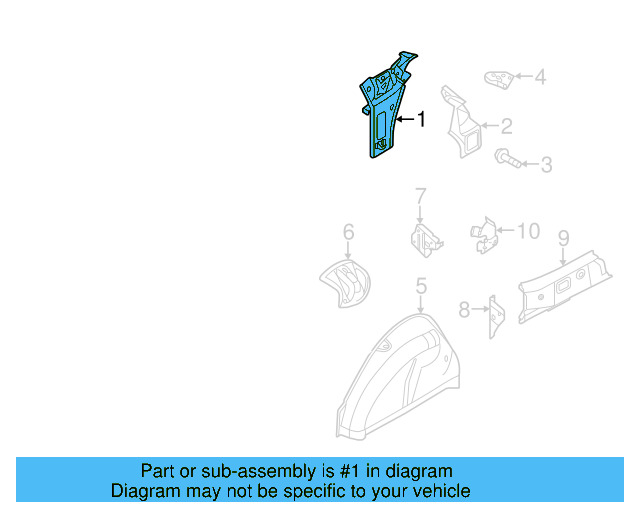 Inner Panel 5C3-809-404-A - View 3