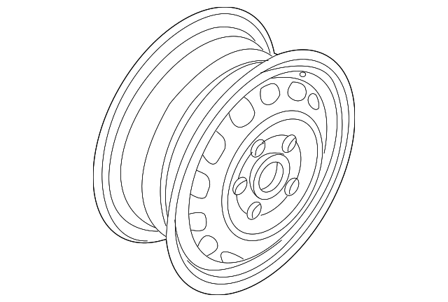Wheel, Steel 3B0-601-027-D-03C - View 6