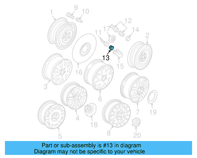 Valve Stem Extension 3B0-601-373-A - View 40