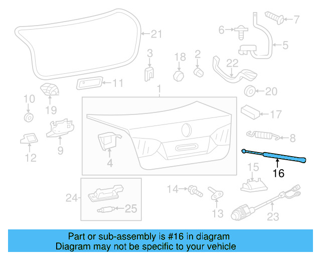 Trunk Lid Lift Support 5C6-827-550-A - View 8
