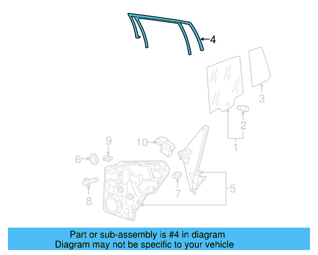 Window Guide 5N0-839-432-F-5AP - View 2