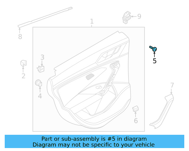 Door Trim Panel Bolt N-911-914-01 - View 13