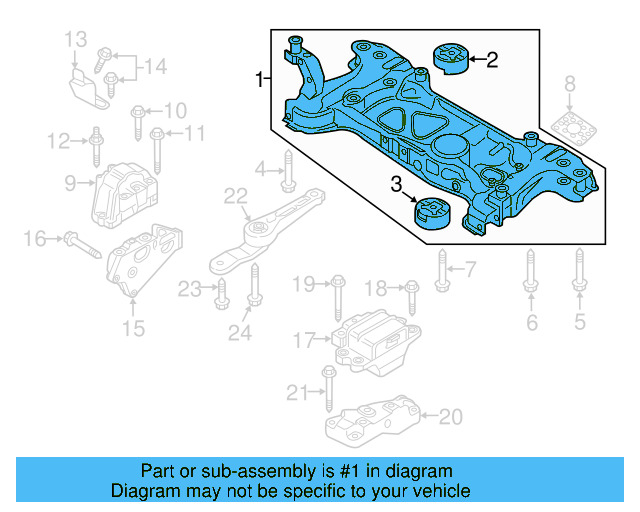 Engine Cradle 5C0-199-313-S - View 3