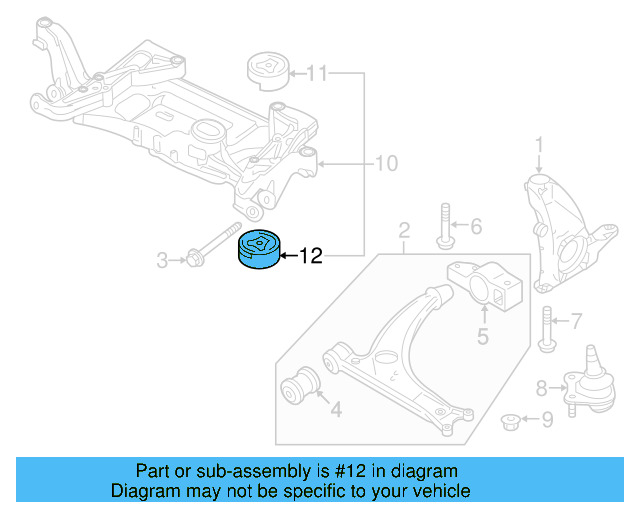 Engine Cradle Lower Insulator 1K0-199-867-T - View 7