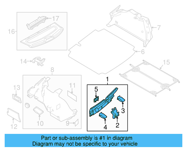 Rear Body Panel Trim Panel 1K9-863-459-A-82V - View 8