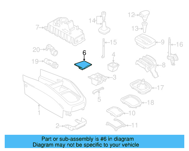Ash Tray Cover 1J1-857-351-C-1QA - View 9