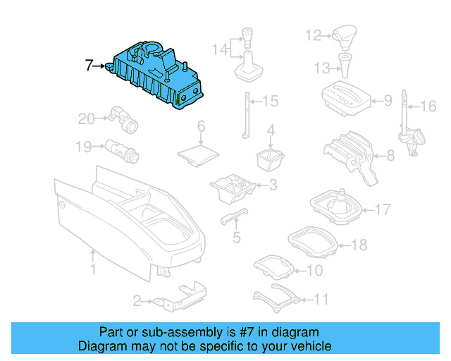 Shift Housing 1J0-711-061-C - View 10