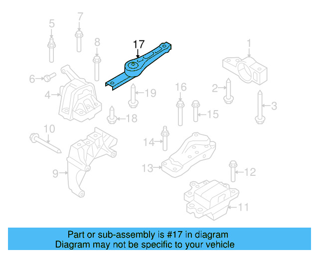 Rear Support 5N0-199-855-E - View 5