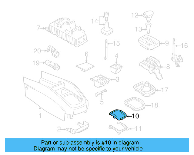 Shift Indicator Cover 1J0-863-269-B-B41 - View 8