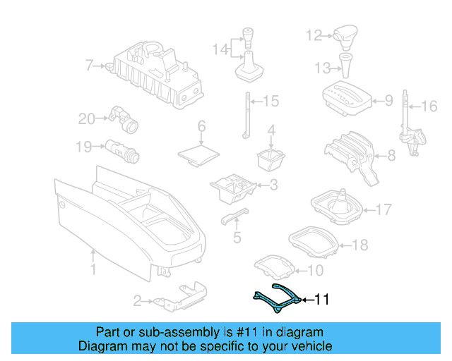 Shift Indicator Mount 1J0-863-287-B - View 3