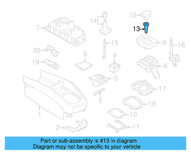 Shift Knob Sleeve 1J0-713-169-A - View 9