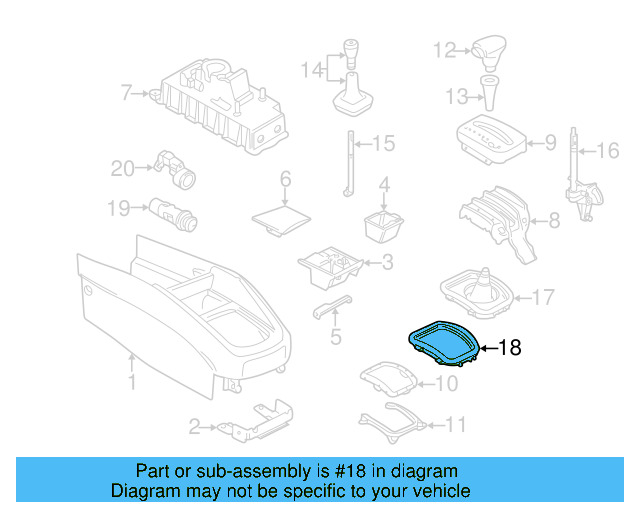 Sound Absorber Retainer 1J0-863-279-B41 - View 5