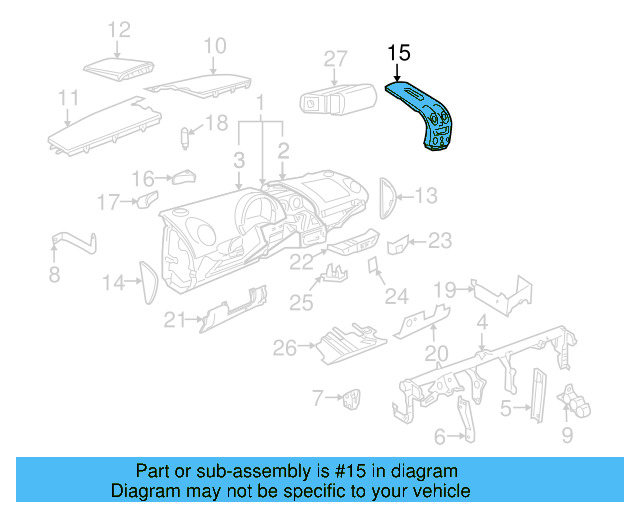 Center Bezel 1C0-858-069-G-62J - View 8