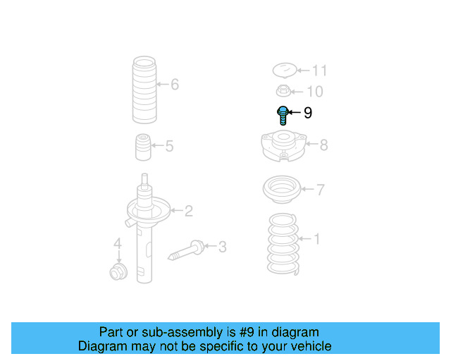 Strut Mount Bolt N-101-277-07 - View 5