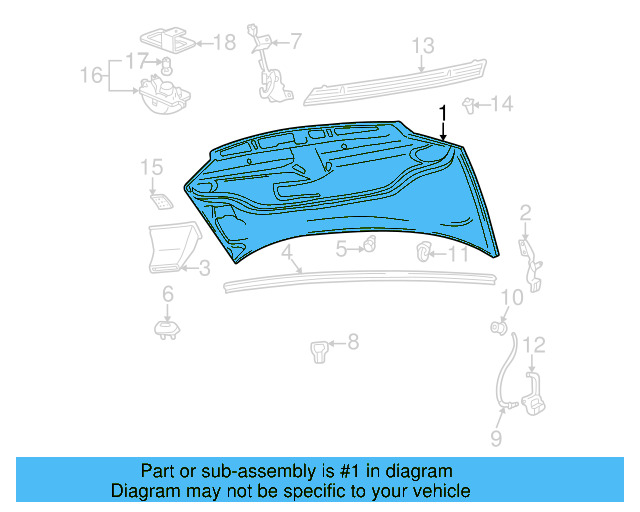 Hood 7D1-823-033-A - View 3