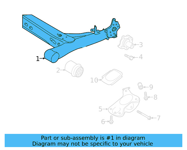 Axle Beam 5QM-501-053-F - View 3