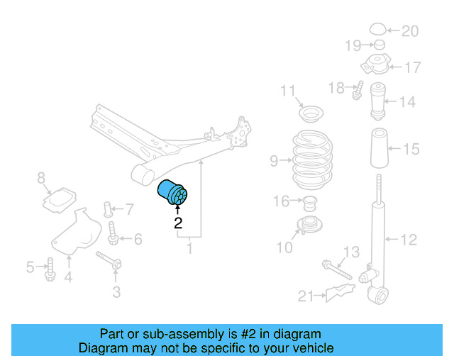Axle Beam Rubber Mount 5Q0-501-541-C - View 4