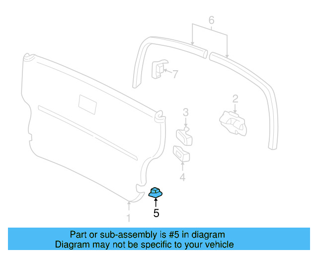 Gate Trim Panel Nut 251-853-684-A - View 3