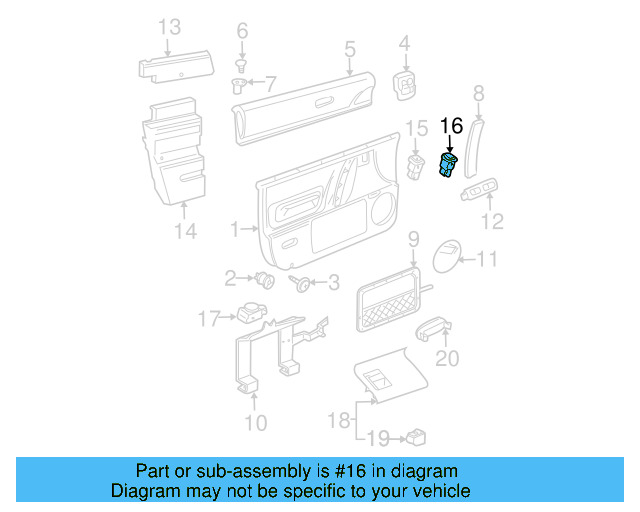 Lock Switch 1C0-962-125-B-01C - View 6