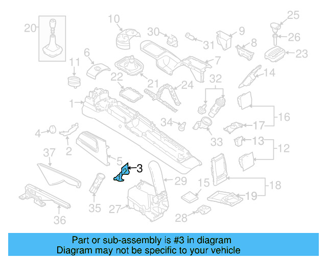 Console Body Hole Cover 1C0-863-276-B-2QL