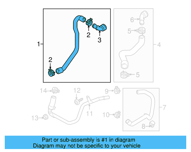 Inlet Hose 5C0-122-157-F - View 2