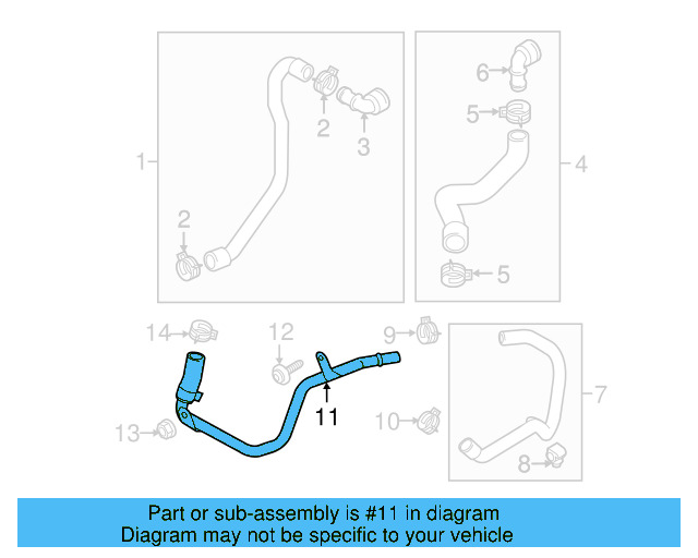 Hose & Tube Assembly Coupling 1K0-122-291-J - View 13