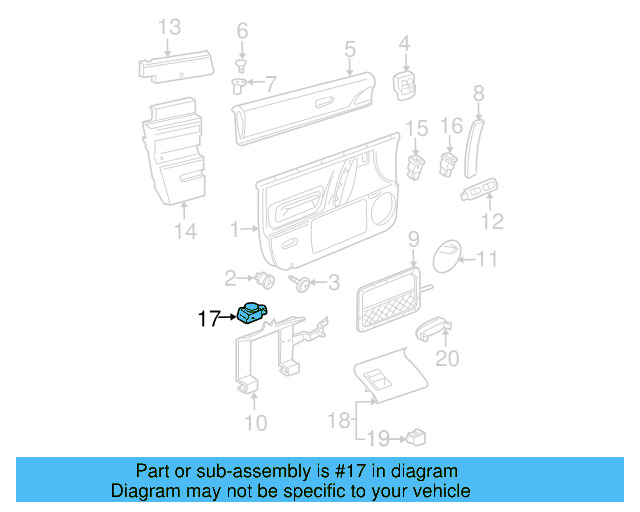 Door Mirror Switch 1J1-959-565-F-01C
