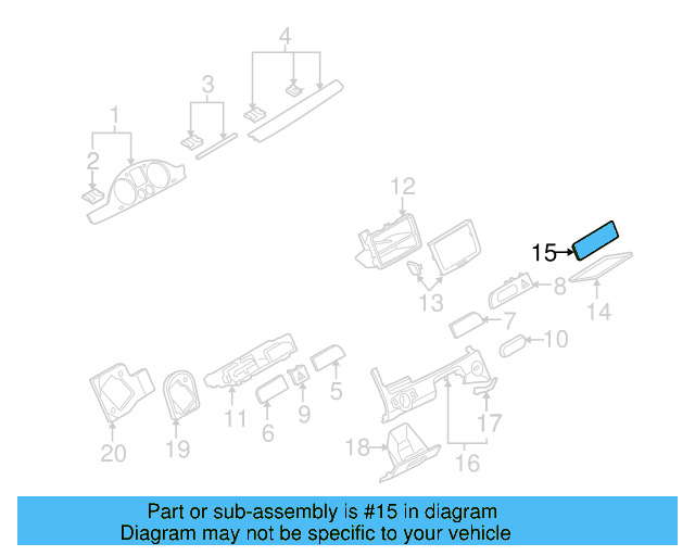 Radio Trim 1K0-857-231-A-1QB - View 5
